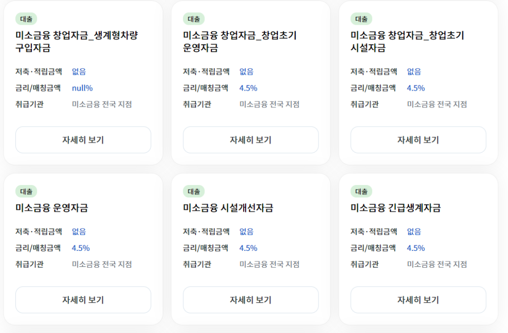 주부 대출 종류